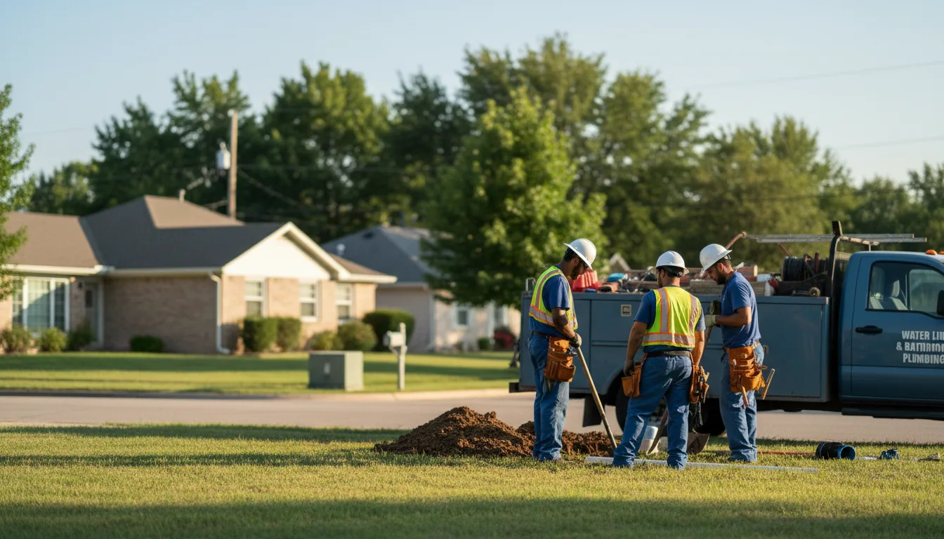 Residential water line and bathroom plumbing service in Eagle, MI